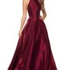 Sherri Hill - 53350 High Neckline Shimmer Satin A-Line Dress