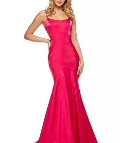 Sherri Hill - 53351 Sleeveless Scoop Neck Long Fitted Mermaid Dress