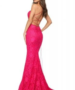 Sherri Hill - 53359 Allover Lace Sexy Back Dress