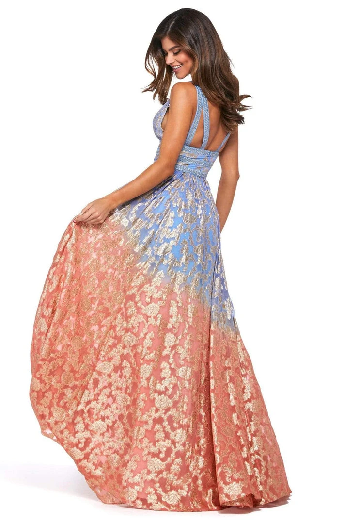 Sherri Hill - 53375 Beaded Plunging V-Neck A-Line Dress 4 Sherri Hill - 53375 Beaded Plunging V-Neck A-Line Dress