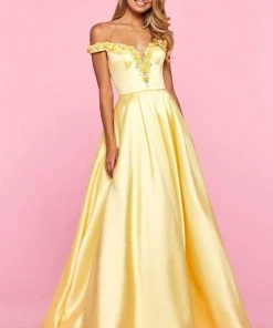 Sherri Hill - 53408 Beaded Off-Shoulder Pleated Dress 8 Sherri Hill - 53408 Beaded Off-Shoulder Pleated Dress