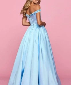 Sherri Hill - 53408 Beaded Off-Shoulder Pleated Dress
