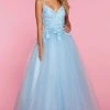 Sherri Hill - 53411 V-Neck Lace A-Line Dress 1 Sherri Hill - 53411 V-Neck Lace A-Line Dress