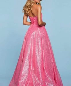 Sherri Hill - 53419 Sweetheart Glitter Ballgown Dress