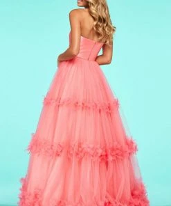 Sherri Hill - 53420 Strapless Floral Applique Ballgown