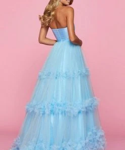 Sherri Hill - 53420 Strapless Floral Applique Ballgown
