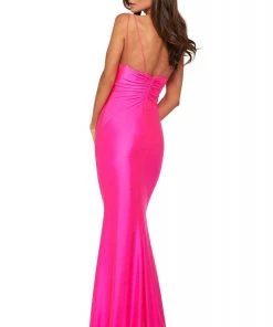 Sherri Hill - 53431 Embellished Deep V-Neck Trumpet Dress 5 Sherri Hill - 53431 Embellished Deep V-Neck Trumpet Dress