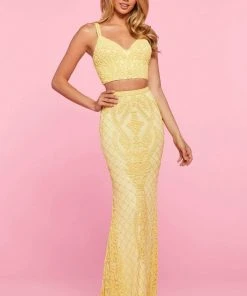 Sherri Hill - 53437 Two Piece Applique Sheath Dress 11 Sherri Hill - 53437 Two Piece Applique Sheath Dress