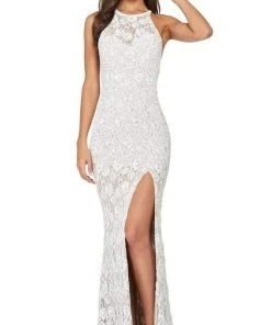 Sherri Hill - 53441 Beaded Halter Evening Dress With Slit 10 Sherri Hill - 53441 Beaded Halter Evening Dress With Slit