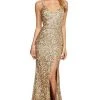 Sherri Hill - 53449 Long Deep V-Neck Beaded High Slit Dress 2 Sherri Hill - 53449 Long Deep V-Neck Beaded High Slit Dress