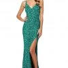 Sherri Hill - 53450 Sleeveless Beaded V Neck Long Dress