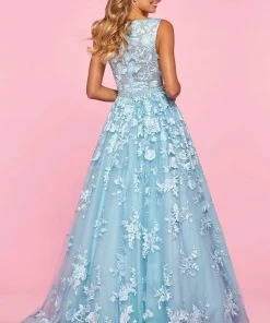 Sherri Hill - 53465 Bateau Long A-Line Dress