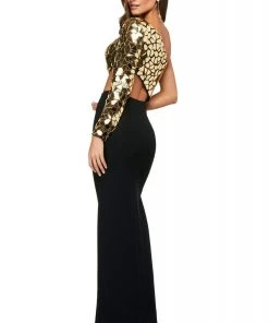 Sherri Hill - 53466 Asymmetrical Scuba Fitted Dress