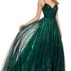Sherri Hill - 53480 Metallic V-Neck A-Line Dress 2 Sherri Hill - 53480 Metallic V-Neck A-Line Dress