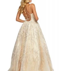 Sherri Hill - 53519 Scoop Applique A-Line Dress