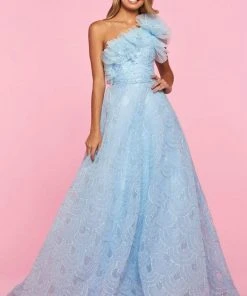 Sherri Hill - 53522 Asymmetrical Beaded A-Line Dress