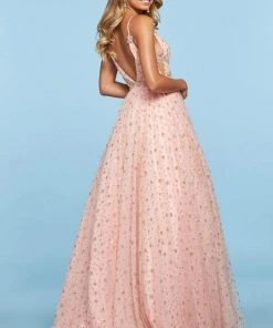 Sherri Hill - 53526 V-Neck Beaded A-Line Dress