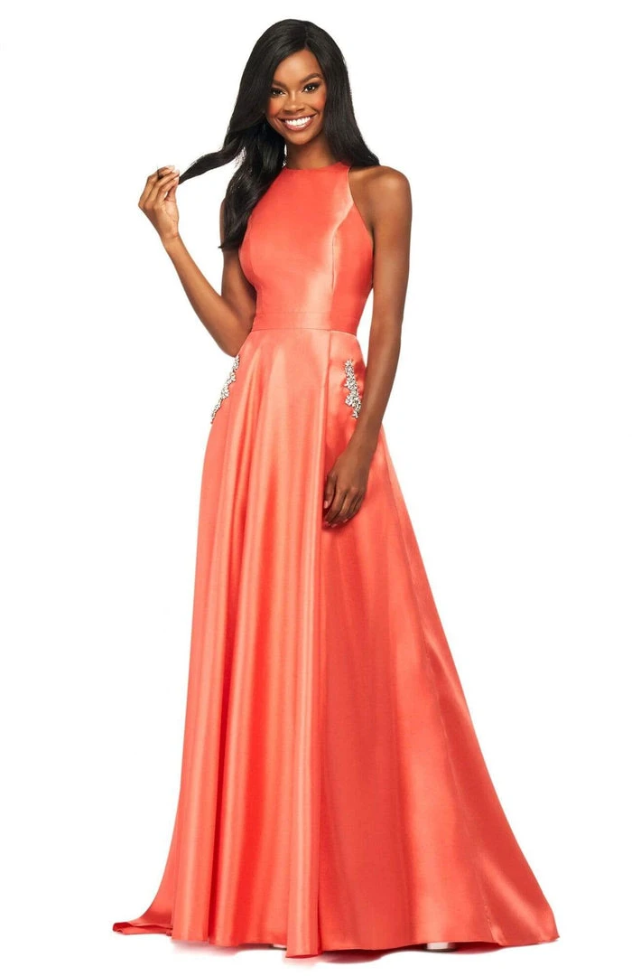 Sherri Hill - 53529 Satin Crystal Beaded A Line Dress 3 Sherri Hill - 53529 Satin Crystal Beaded A Line Dress