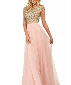 Sherri Hill - 53543 Bateau Beaded A-Line Dress