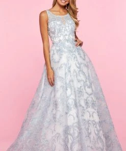 Sherri Hill - 53545 Illusion Beaded Ball Gown Dress