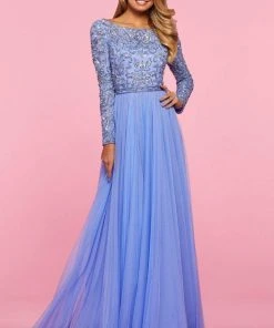 Sherri Hill - 53560 Long Sleeve Beaded A-Line Dress