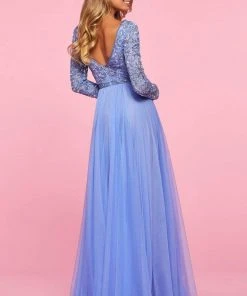 Sherri Hill - 53560 Long Sleeve Beaded A-Line Dress