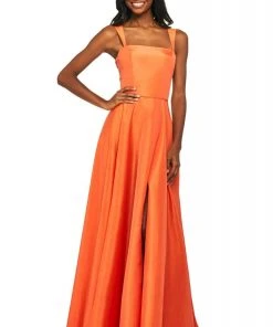 Sherri Hill - 53561 Taffeta Long Evening Dress With Slit