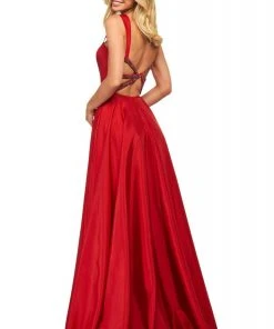 Sherri Hill - 53561 Taffeta Long Evening Dress With Slit