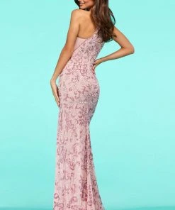 Sherri Hill - 53564 Beaded Halter Fitted Long Dress