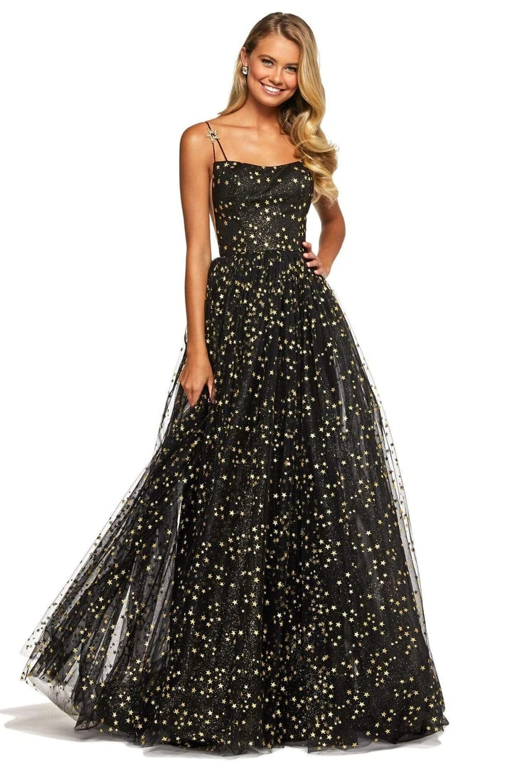 Sherri Hill - 53583 Long Star-Spangled Tulle A-Line Dress 3 Sherri Hill - 53583 Long Star-Spangled Tulle A-Line Dress