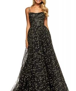 Sherri Hill - 53583 Long Star-Spangled Tulle A-Line Dress 9 Sherri Hill - 53583 Long Star-Spangled Tulle A-Line Dress