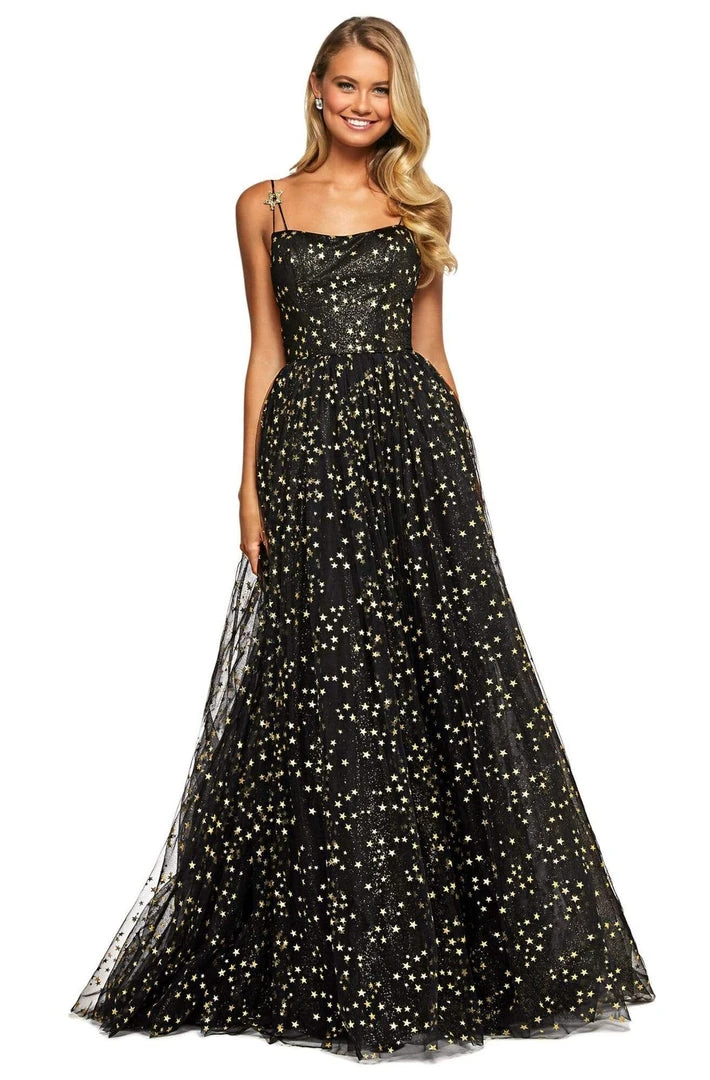 Sherri Hill - 53583 Long Star-Spangled Tulle A-Line Dress 5 Sherri Hill - 53583 Long Star-Spangled Tulle A-Line Dress