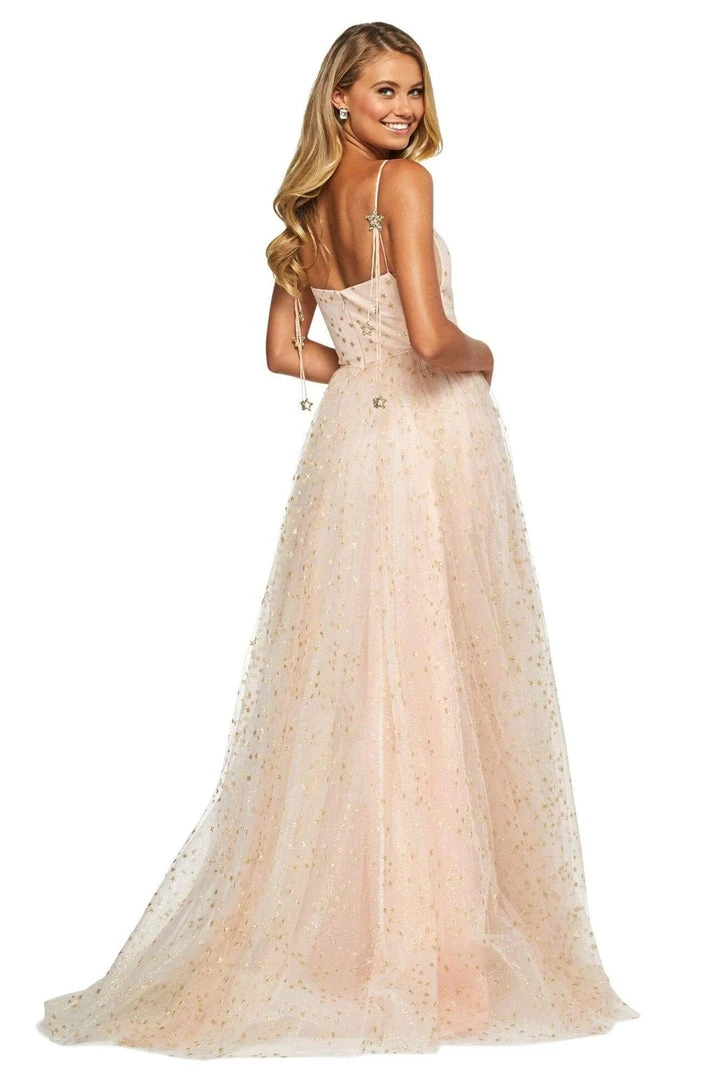Sherri Hill - 53583 Long Star-Spangled Tulle A-Line Dress 7 Sherri Hill - 53583 Long Star-Spangled Tulle A-Line Dress
