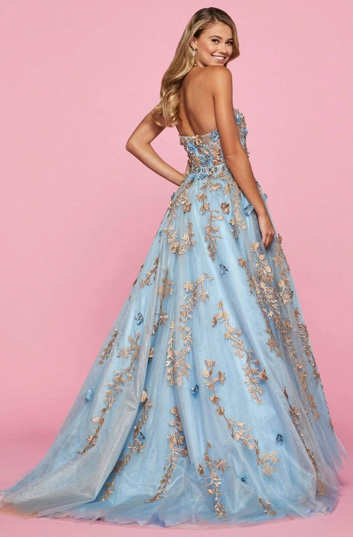 Sherri Hill - 53589 Tulle Long A-Line Dress 6 Sherri Hill - 53589 Tulle Long A-Line Dress