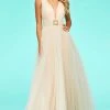 Sherri Hill - 53590 V-Neck A-Line Tulle Dress