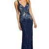 Sherri Hill - 53593 Sexy V-Neck Long Beaded Dress 2 Sherri Hill - 53593 Sexy V-Neck Long Beaded Dress