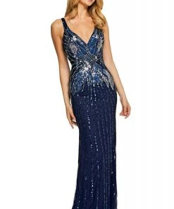 Sherri Hill - 53593 Sexy V-Neck Long Beaded Dress