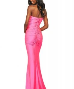 Sherri Hill - 53596 Long Strapless Ruched Jersey Dress