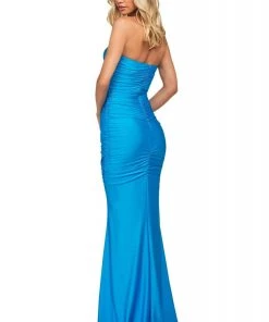 Sherri Hill - 53596 Long Strapless Ruched Jersey Dress
