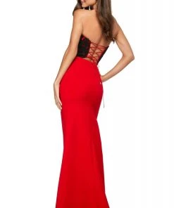 Sherri Hill - 53601 Straight-Across Sheath Dress