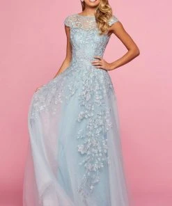 Sherri Hill - 53621 Bateau Long A-Line Dress