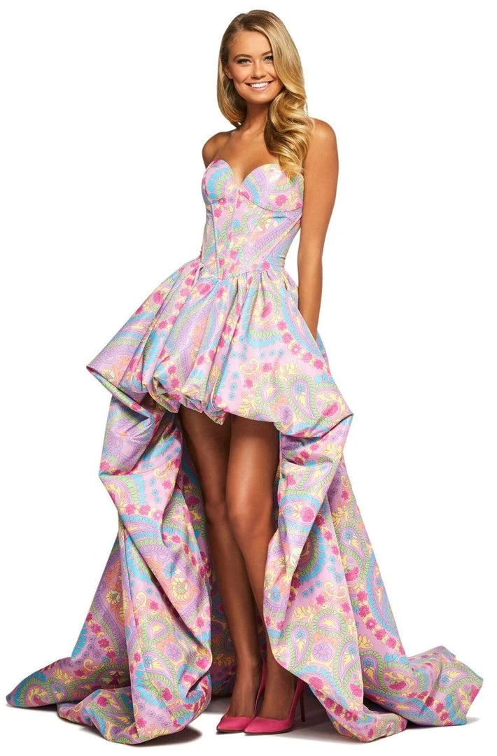 Sherri Hill - 53643 Sweetheart Print High Low Dress 3 Sherri Hill - 53643 Sweetheart Print High Low Dress