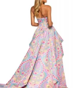 Sherri Hill - 53643 Sweetheart Print High Low Dress 8 Sherri Hill - 53643 Sweetheart Print High Low Dress