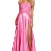Sherri Hill - 53648 Beaded Lace Scoop Neck High Slit Dress 1 Sherri Hill - 53648 Beaded Lace Scoop Neck High Slit Dress