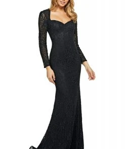 Sherri Hill - 53682 Long Sleeve Lace Sheath Dress