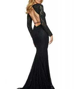 Sherri Hill - 53682 Long Sleeve Lace Sheath Dress 5 Sherri Hill - 53682 Long Sleeve Lace Sheath Dress