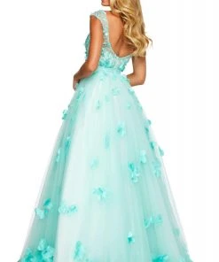 Sherri Hill - 53684 Bateau Beaded Ballgown Dress