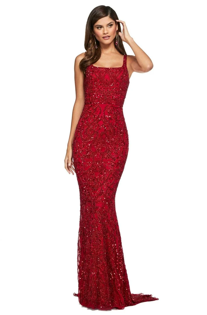 Sherri Hill - 53691 Scoop Back Beaded Fitted Dress 5 Sherri Hill - 53691 Scoop Back Beaded Fitted Dress