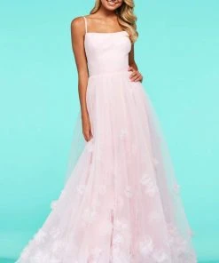 Sherri Hill - 53708 Scoop Applique A-Line Dress