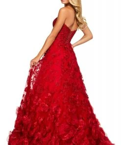 Sherri Hill - 53714 Strapless Applique A-Line Dress